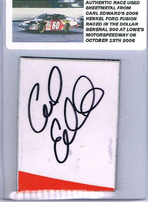 carl edwards sheet metal|Carl Edwards Signed Race.